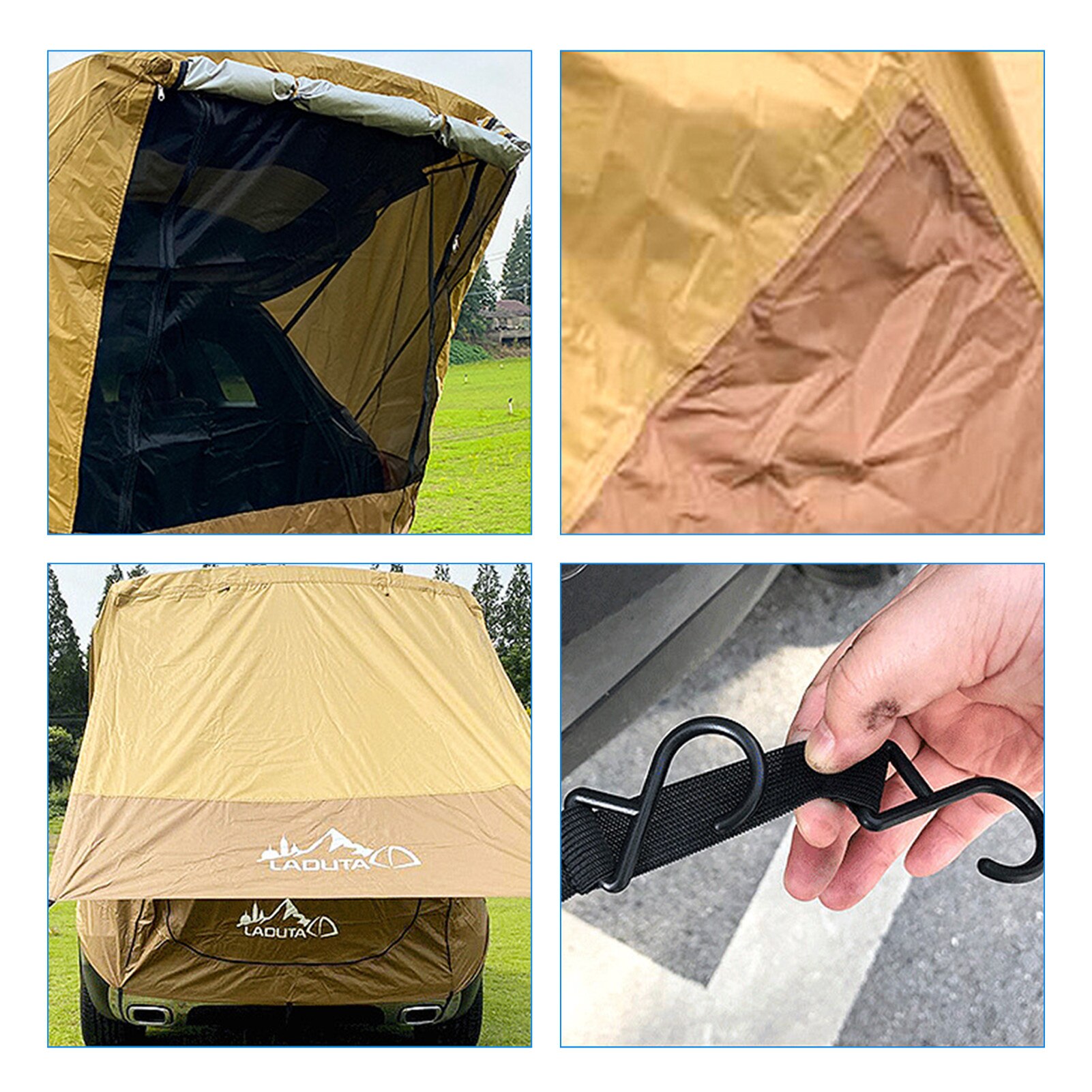 Cheap Goat Tents Tent for Car Trunk Sunshade Rainproof Rear Tent Simple Motorhome For Self driving Tour Barbecue Camping Hiking Tent   